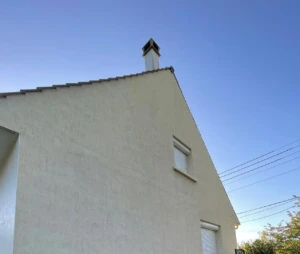 Nettoyage du pignon et mise en peinture avant